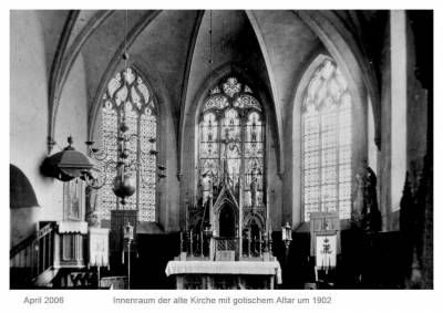 Alte Kirche Buldern - Innenraum 1902