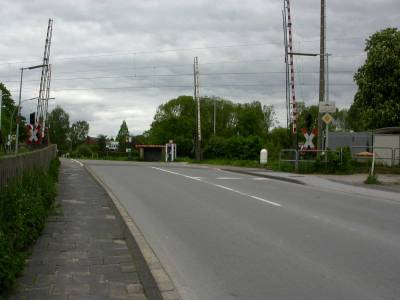 Bahnübergang Buldern - Heute verläuft hier die Bahnunterführung