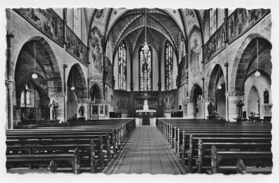 Neue Kirche Buldern - Innenraum um 1910